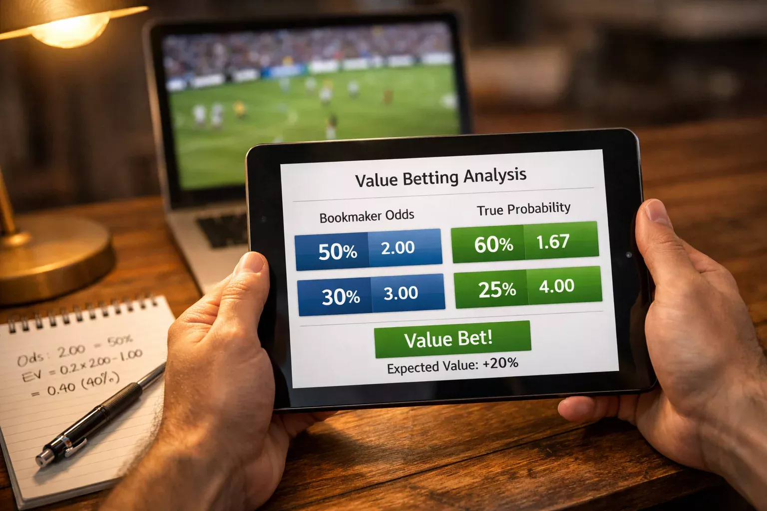 Value Betting Analyse mit Wahrscheinlichkeitsberechnung
